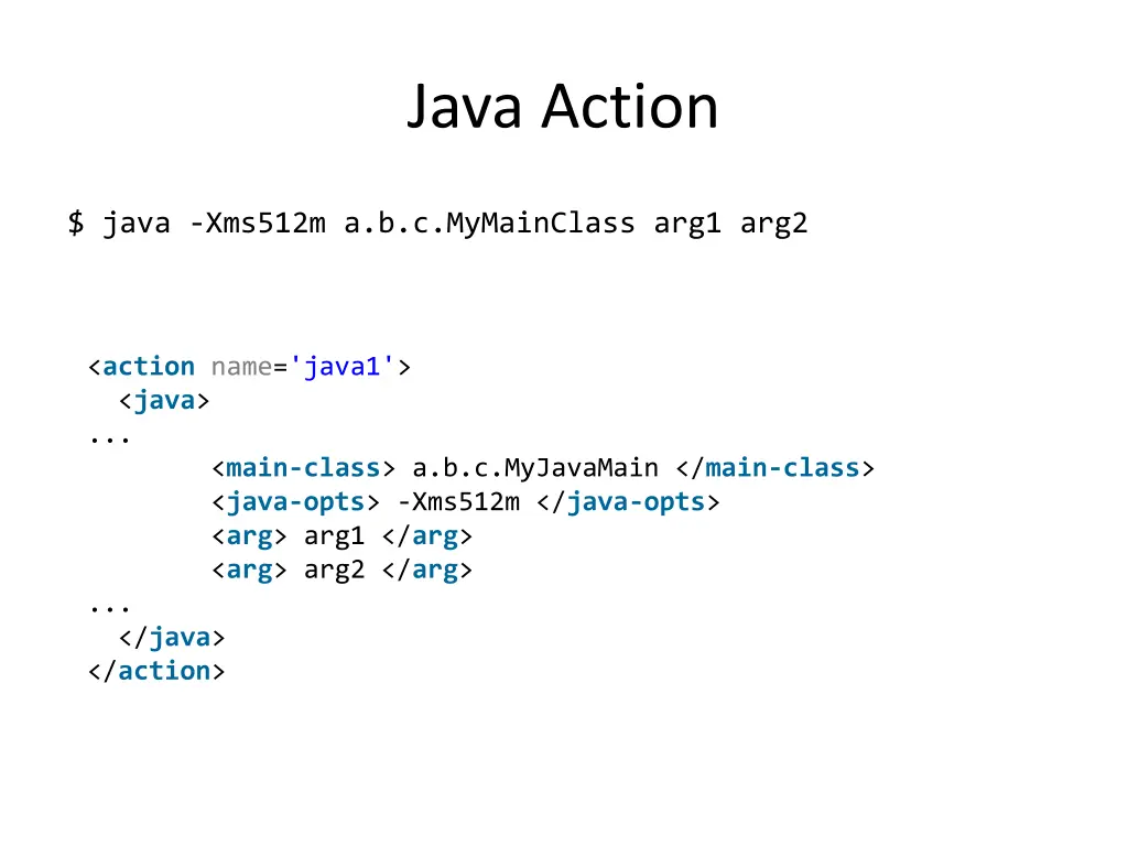 java action 1