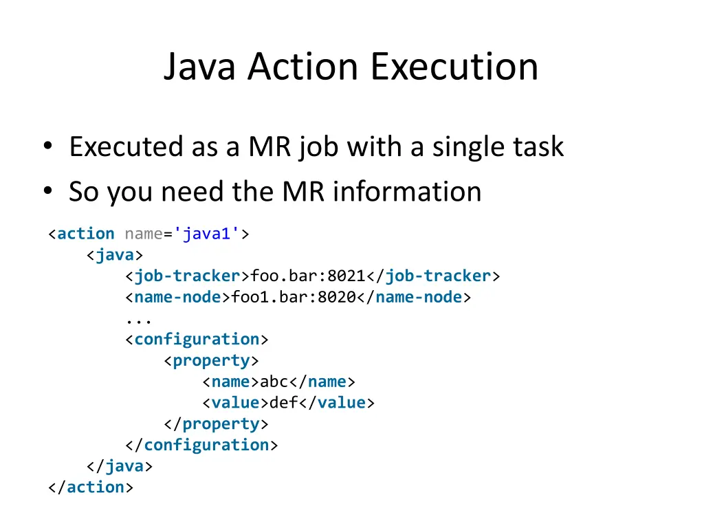 java action execution