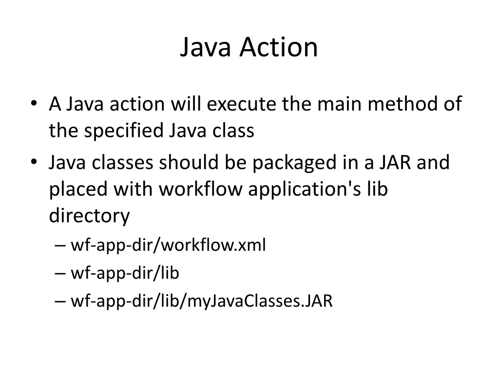 java action