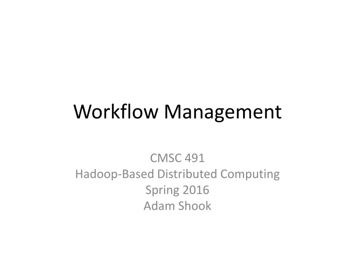 workflow management