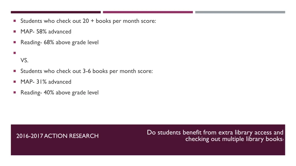 students who check out 20 books per month score