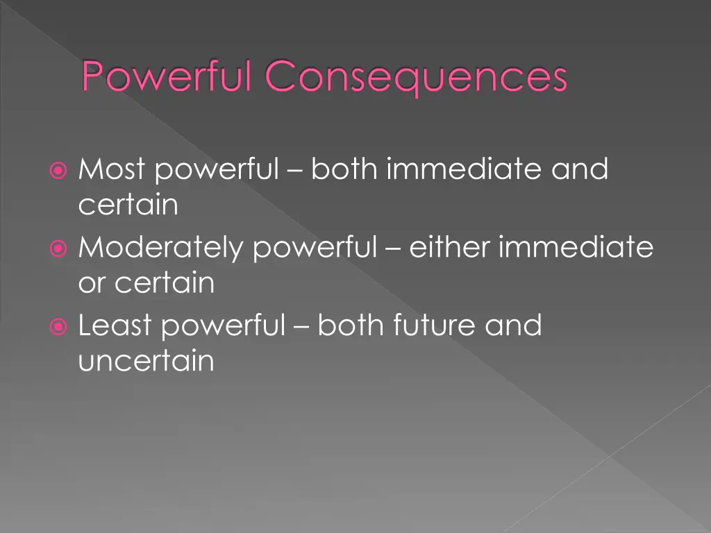 powerful consequences