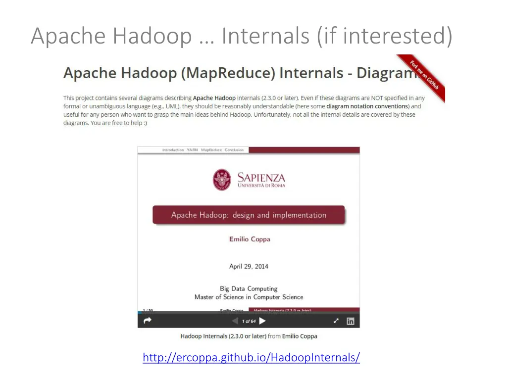 apache hadoop internals if interested