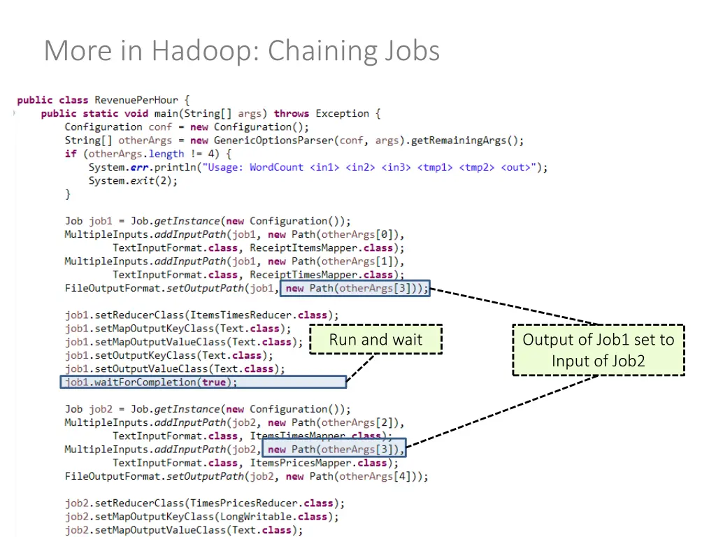 more in hadoop chaining jobs