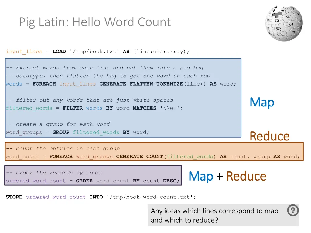 pig latin hello word count