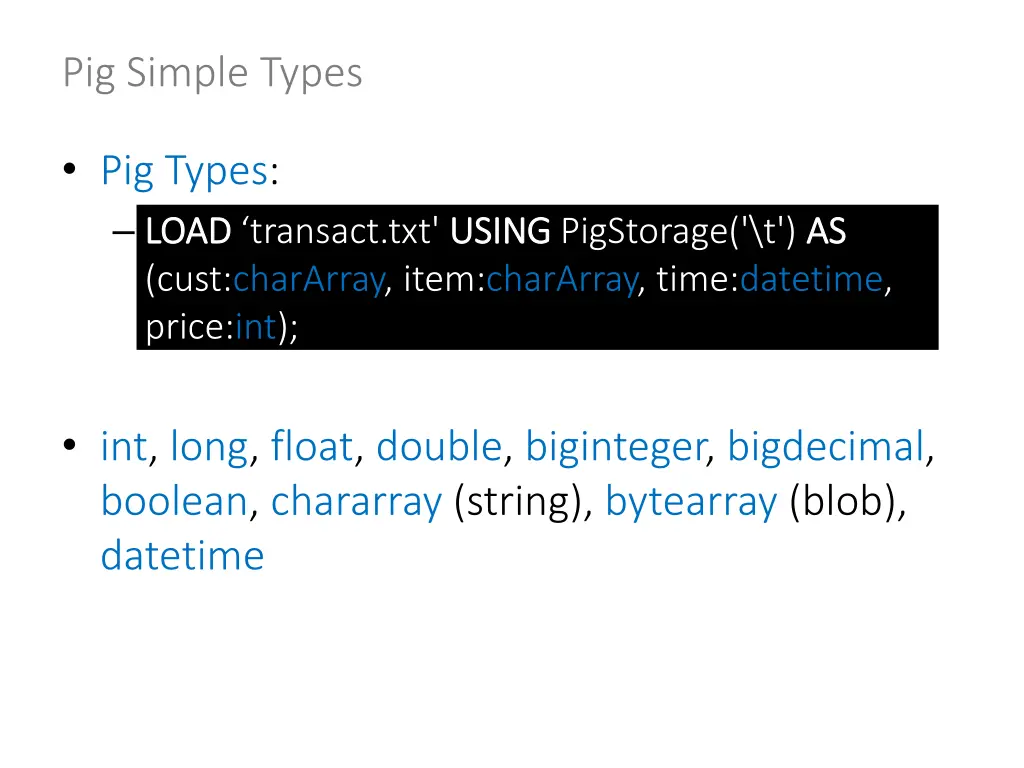 pig simple types