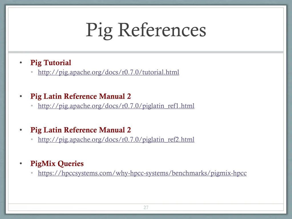 pig references