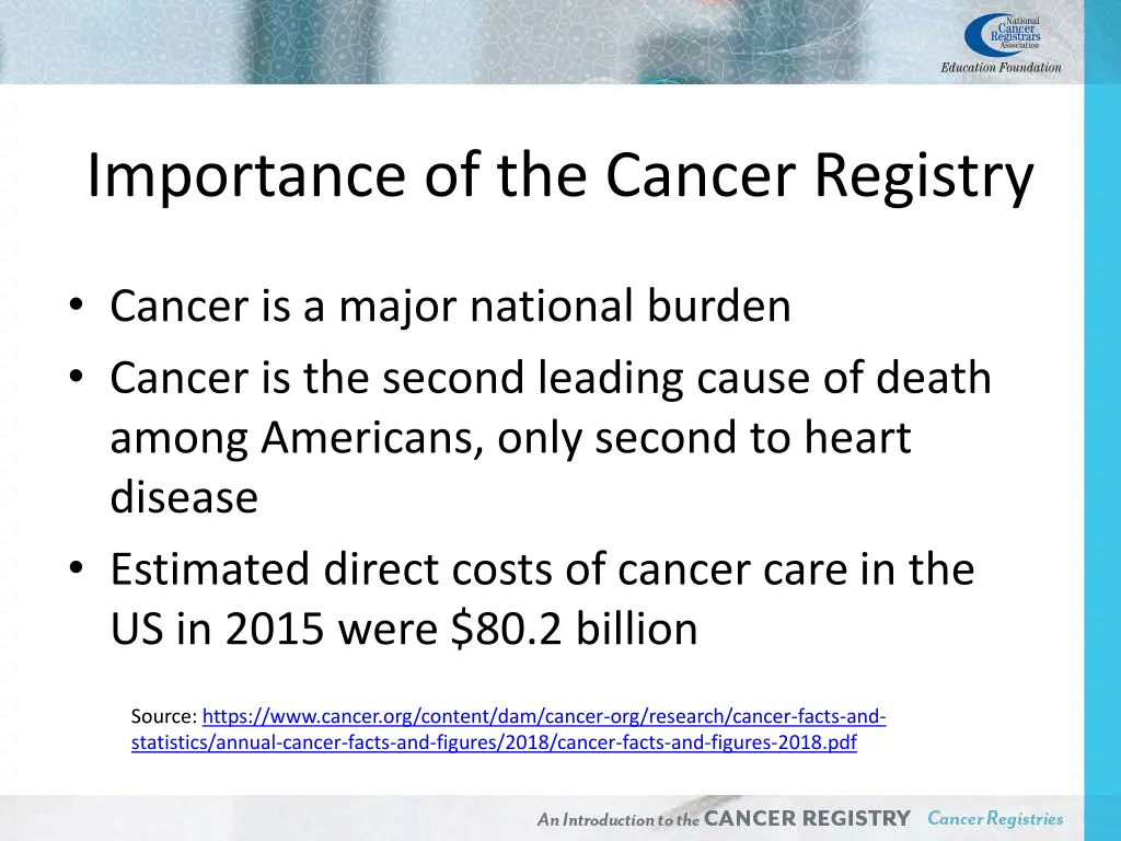 importance of the cancer registry