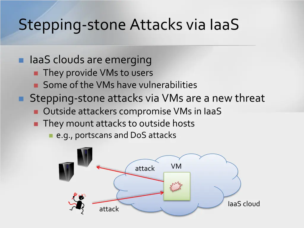 stepping stone attacks via iaas