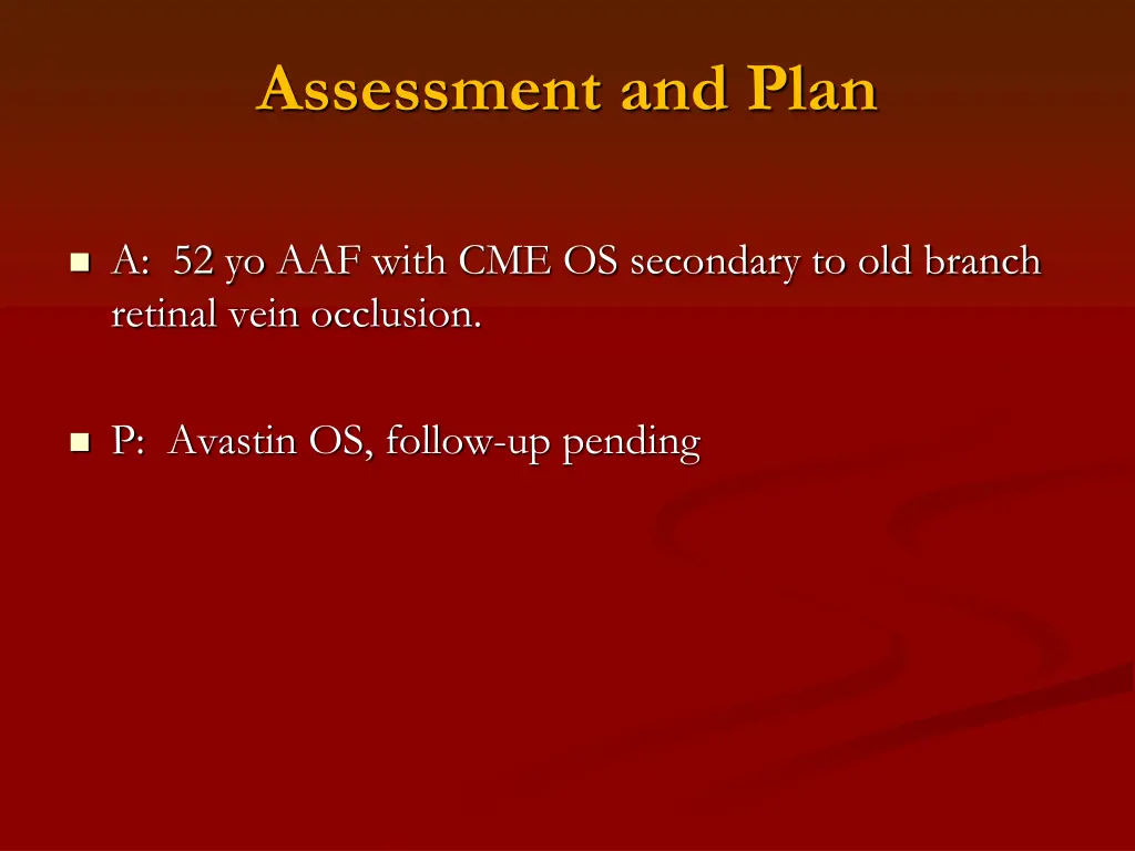 assessment and plan