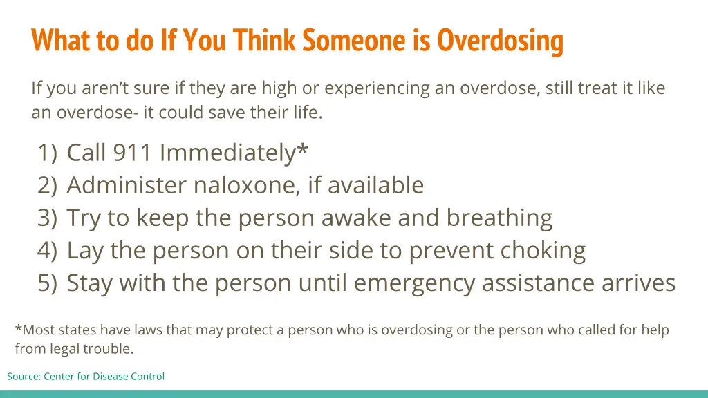 what to do if you think someone is overdosing