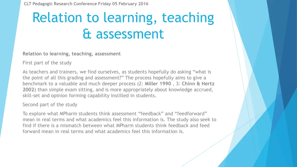 clt pedagogic research conference friday 10