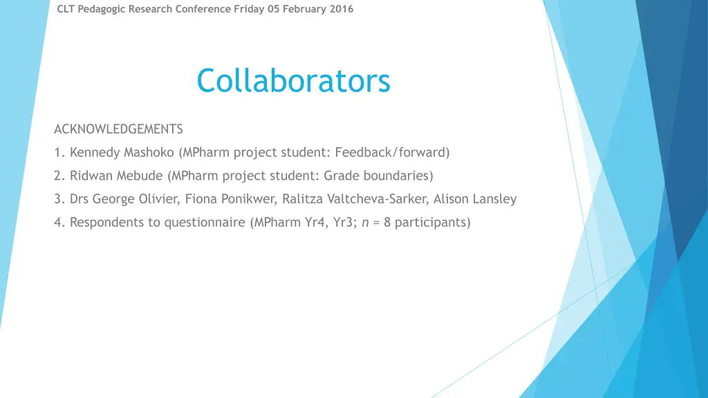 clt pedagogic research conference friday 23