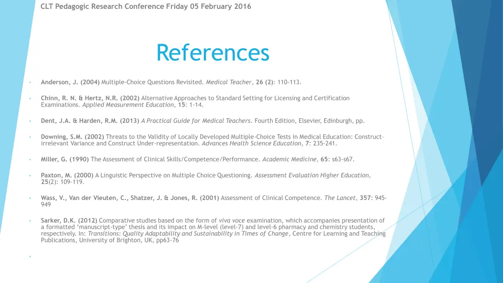 clt pedagogic research conference friday 25