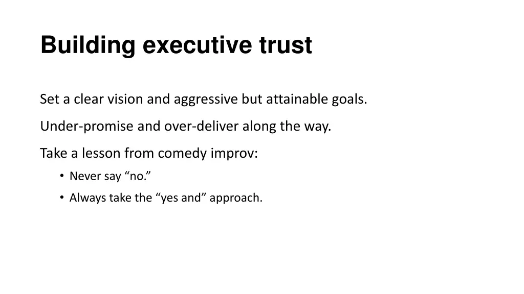 building executive trust