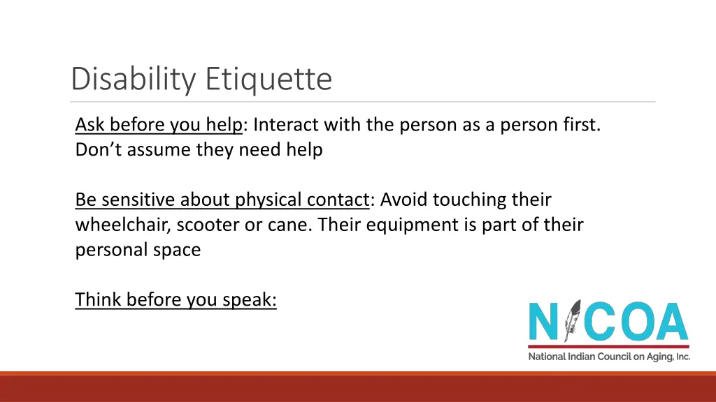 disability etiquette