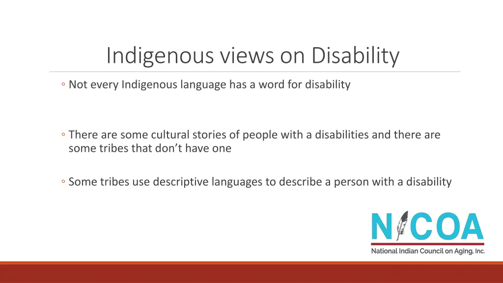 indigenous views on disability