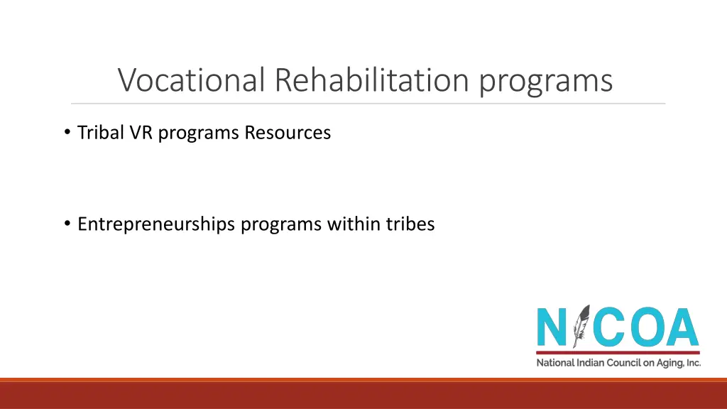 vocational rehabilitation programs