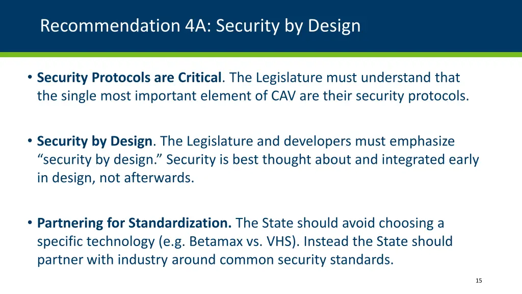 recommendation 4a security by design