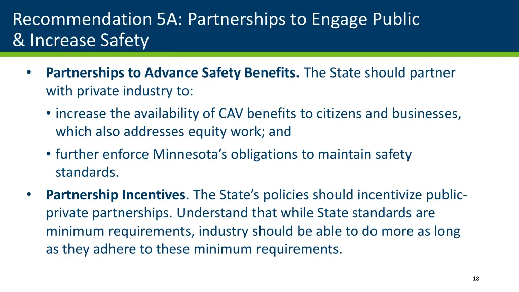 recommendation 5a partnerships to engage public