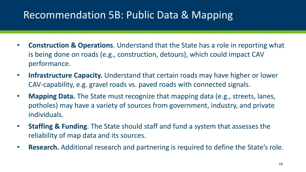 recommendation 5b public data mapping