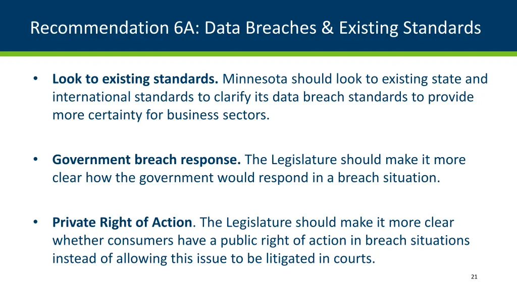 recommendation 6a data breaches existing standards