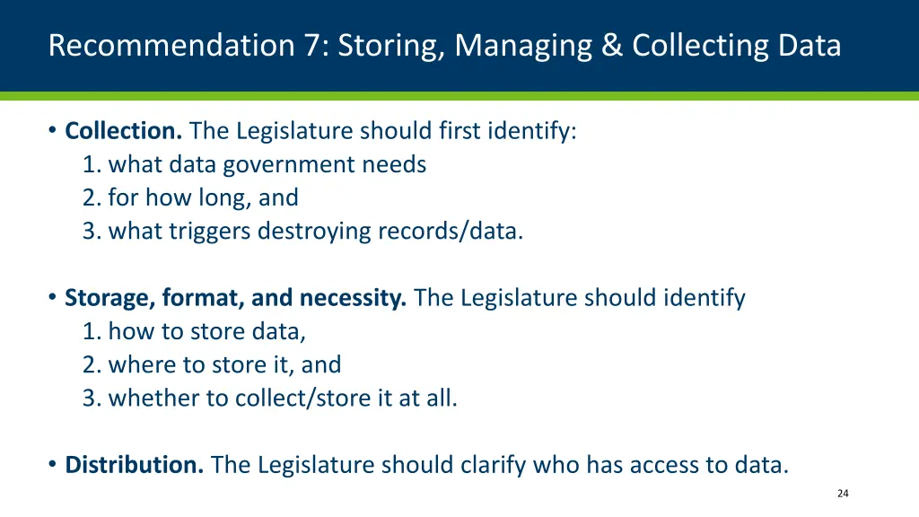 recommendation 7 storing managing collecting data 1