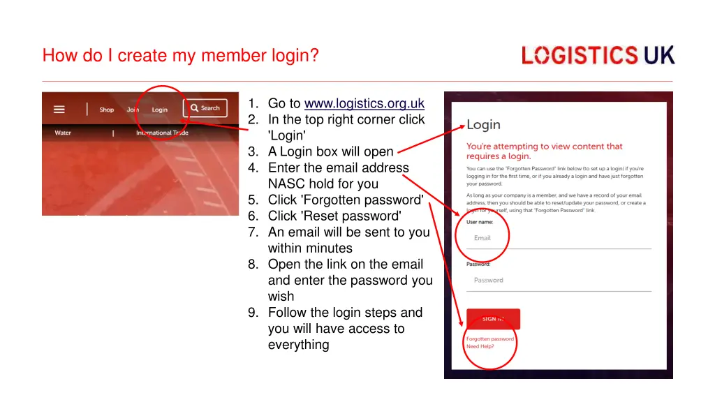 how do i create my member login