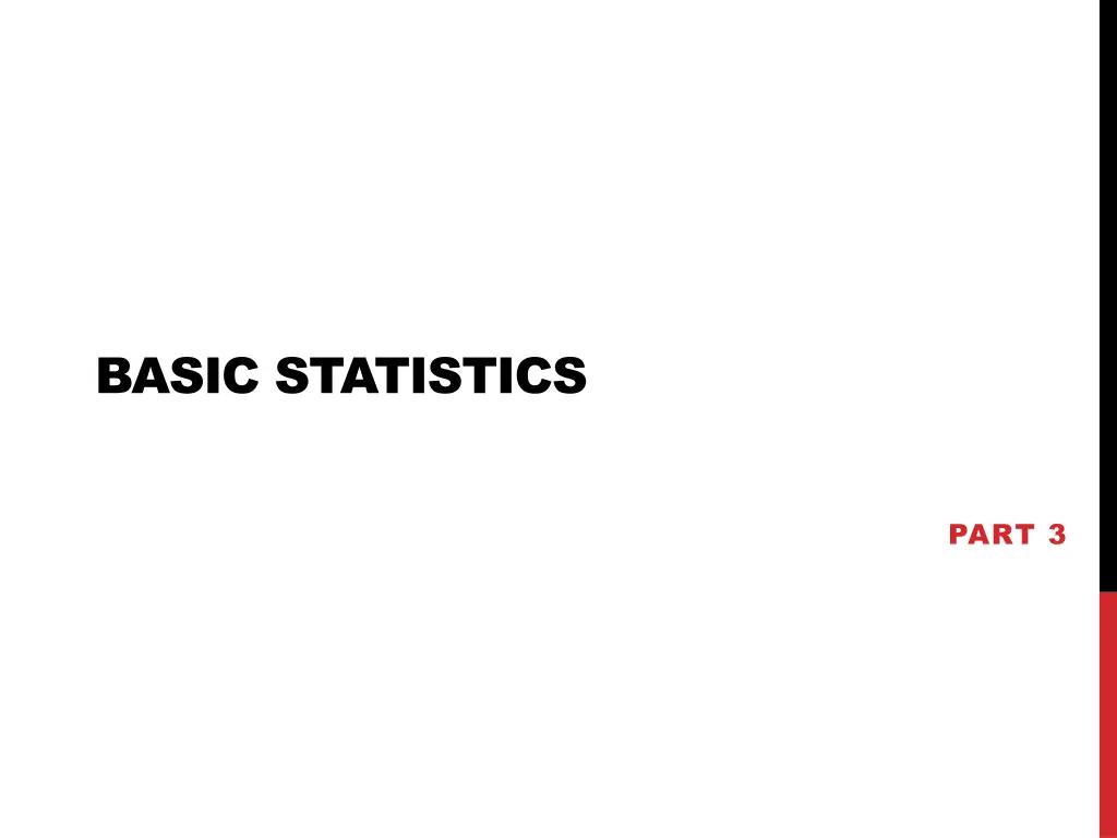 basic statistics