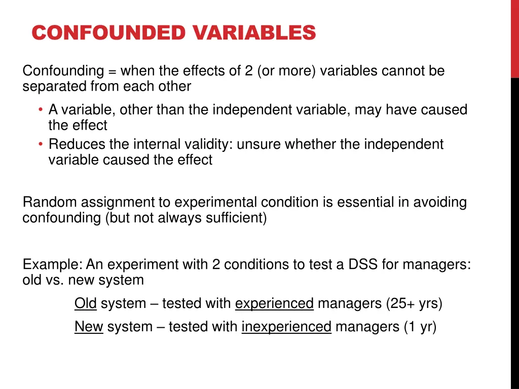 confounded variables