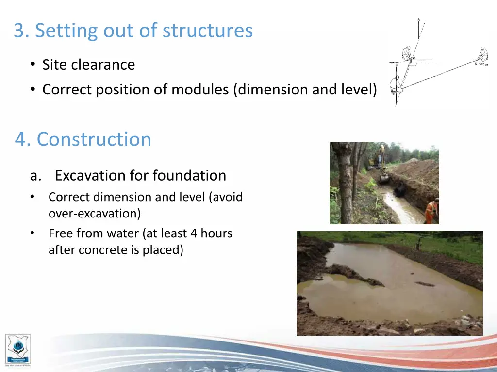 3 setting out of structures