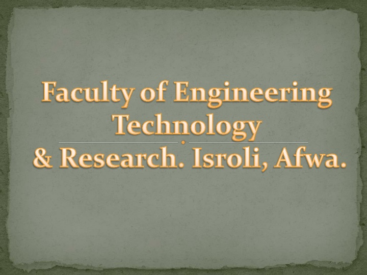 faculty of engineering technology research isroli