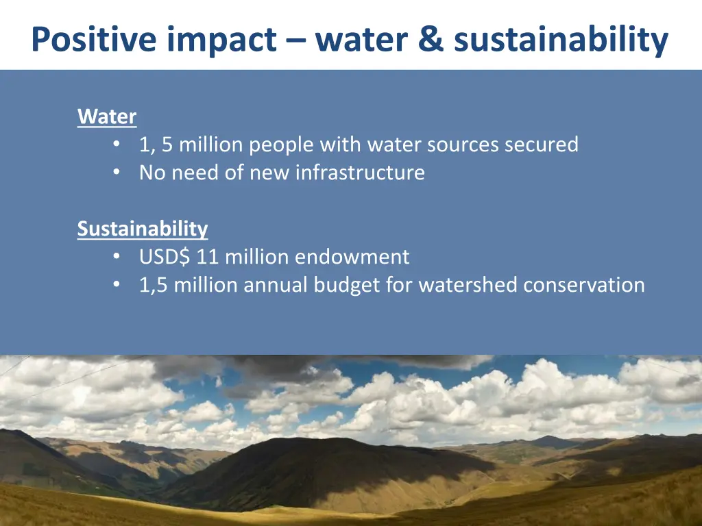 positive impact water sustainability