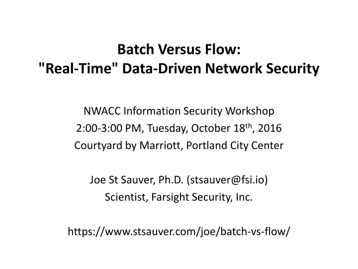 batch versus flow