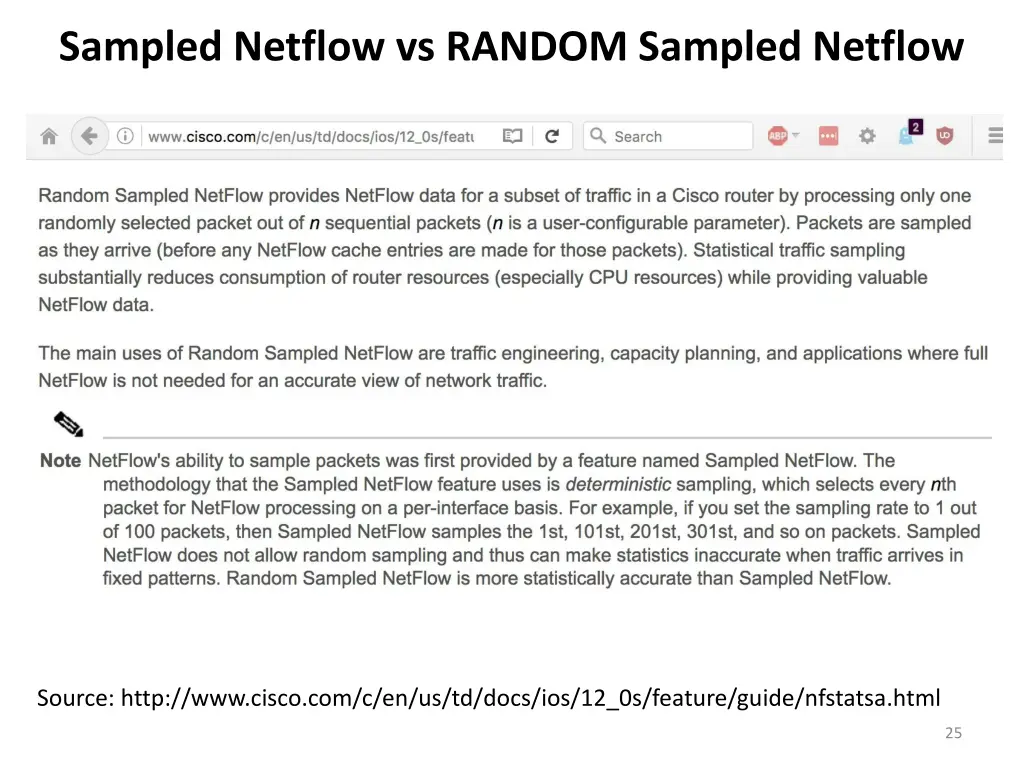 sampled netflow vs random sampled netflow