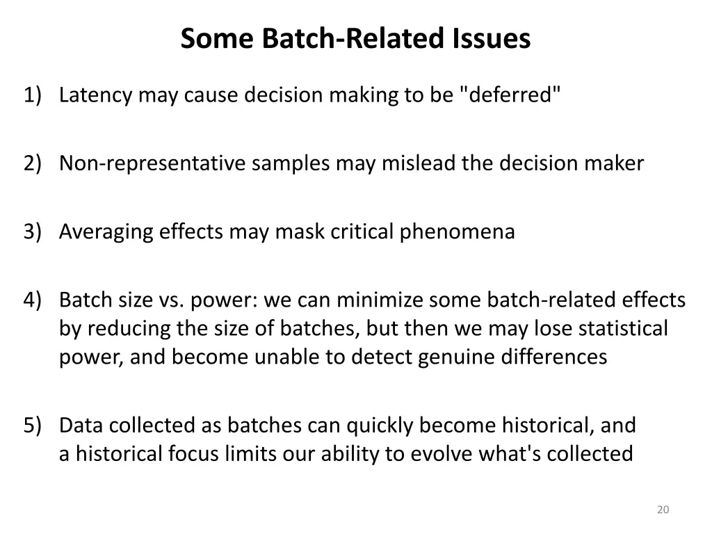 some batch related issues