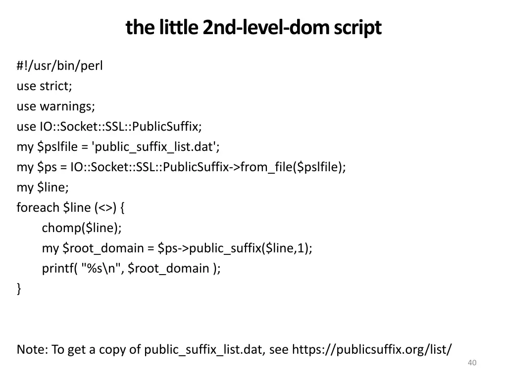 the little 2nd level dom script