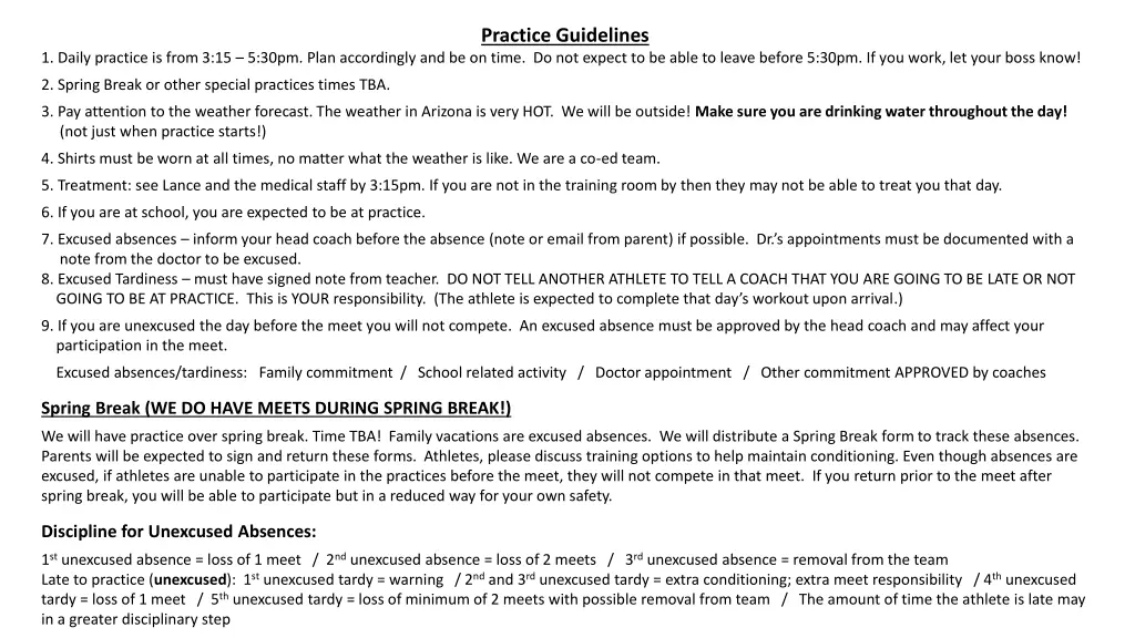 practice guidelines