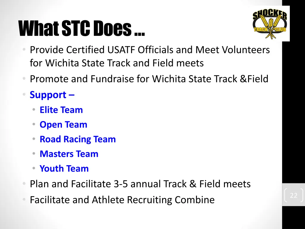 what stc does provide certified usatf officials