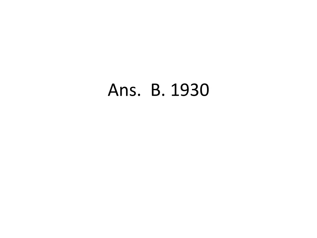 ans b 1930