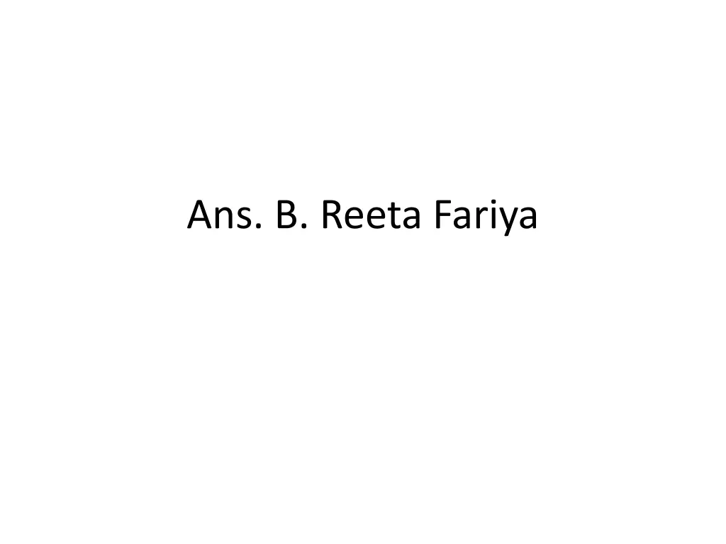 ans b reeta fariya