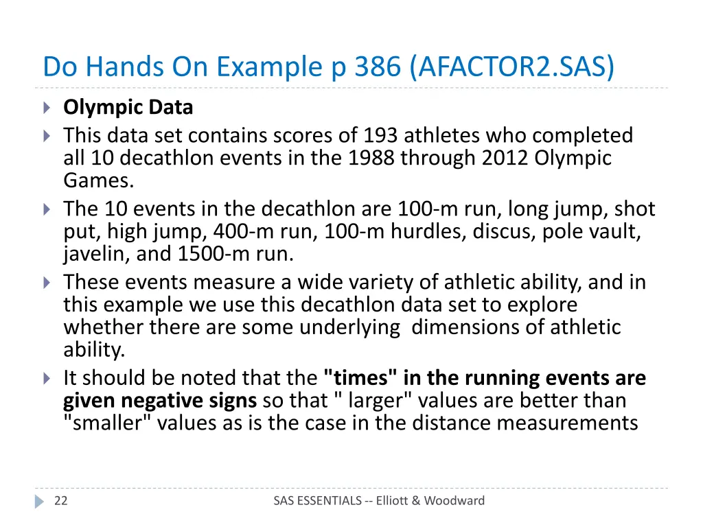 do hands on example p 386 afactor2 sas