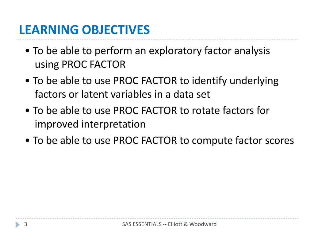 learning objectives