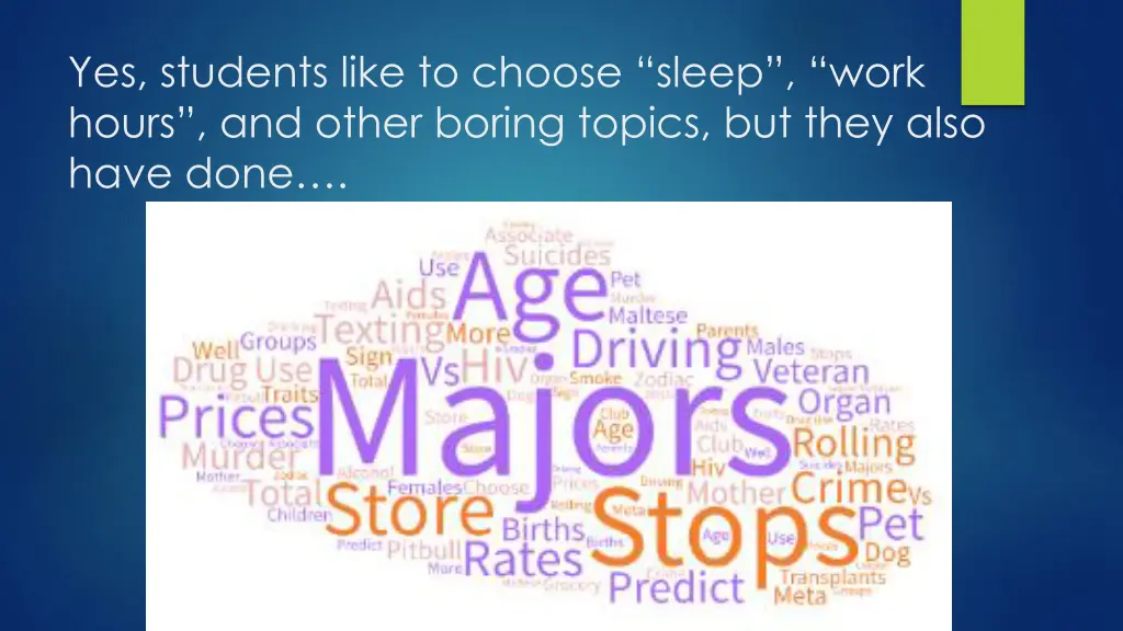 yes students like to choose sleep work hours