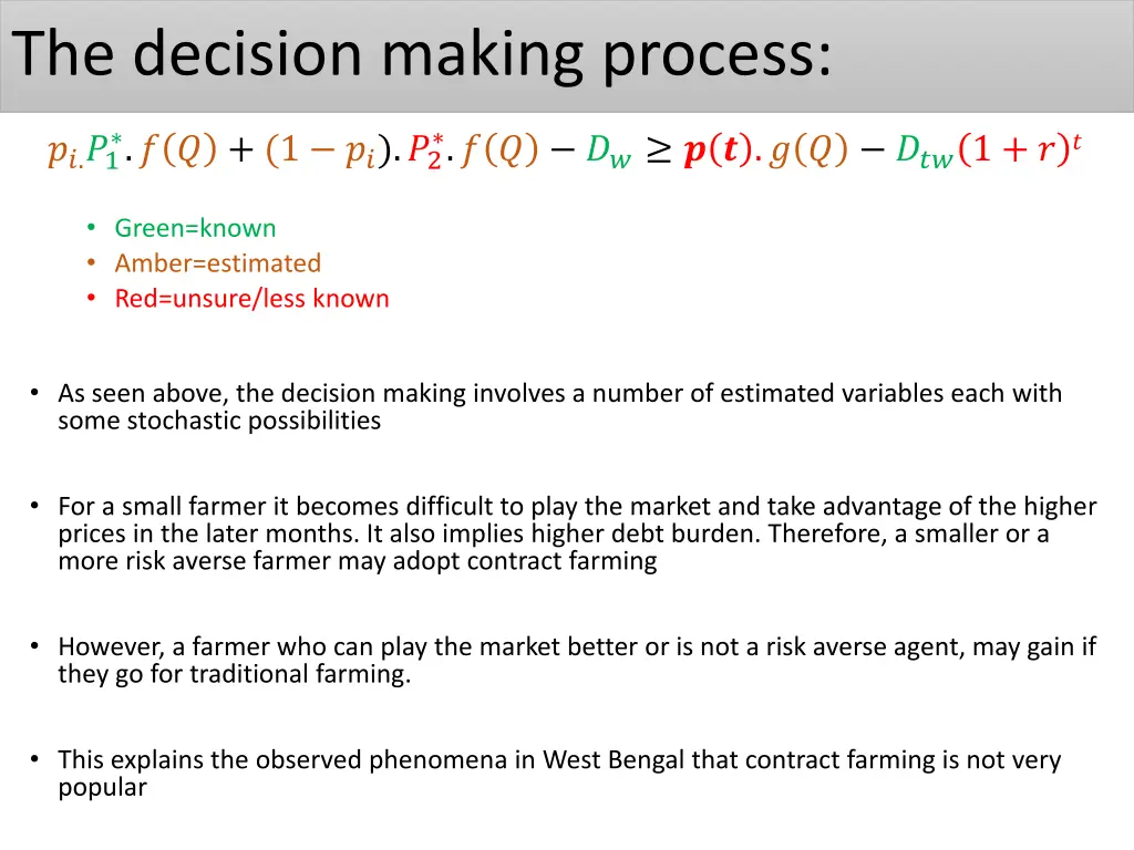 the decision making process