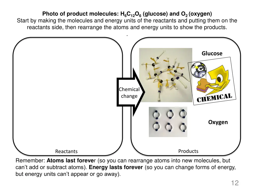 photo of product molecules h 6 c 12 o 6 glucose