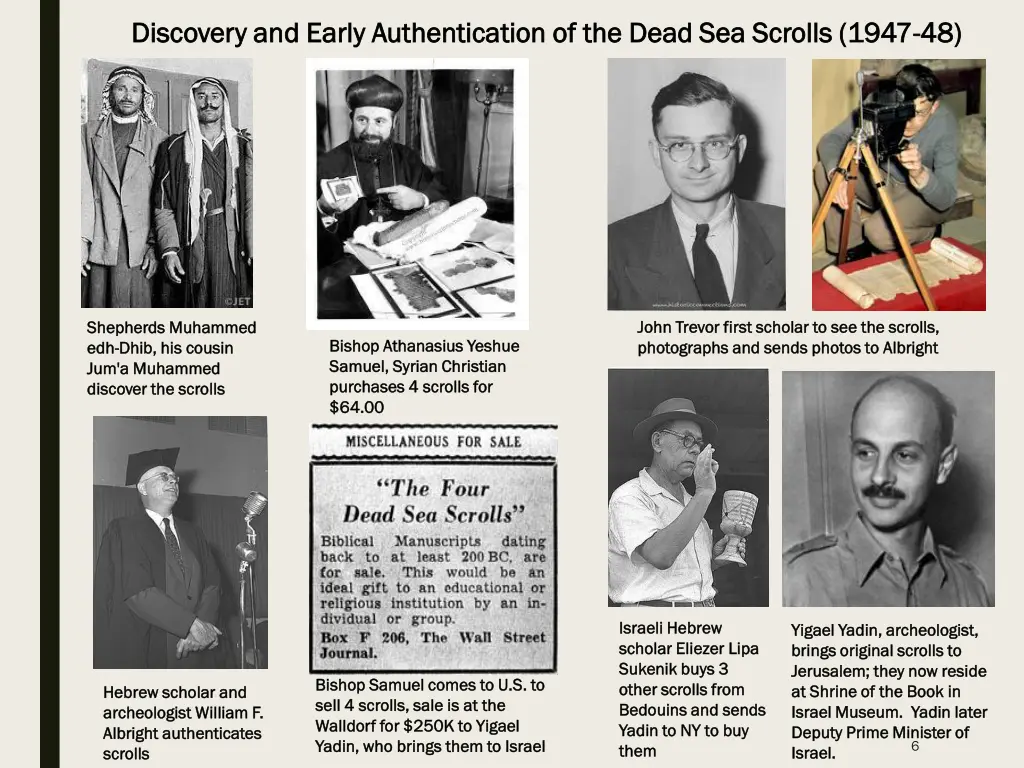 discovery and early authentication of the dead