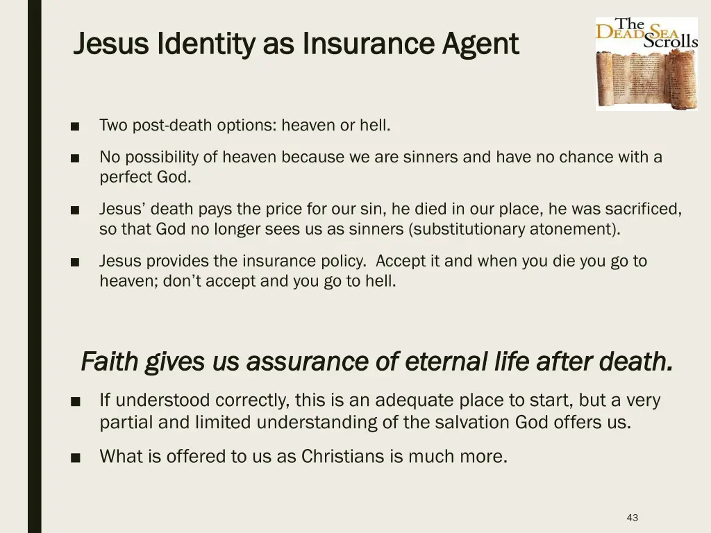 jesus identity as insurance agent jesus identity