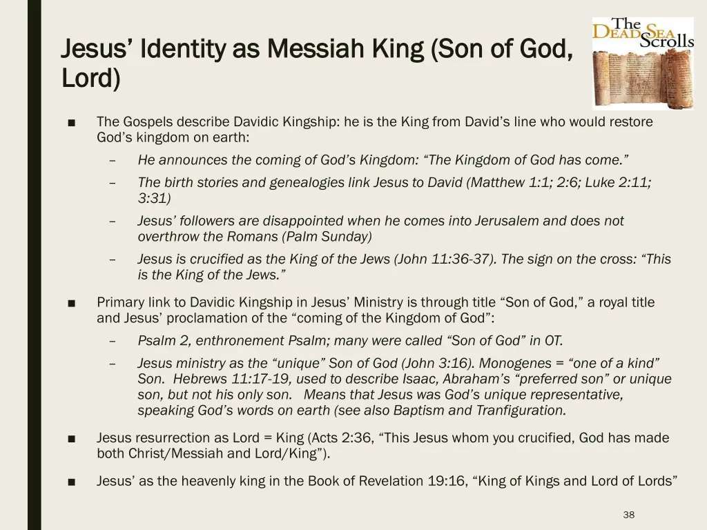 jesus identity as messiah king son of god jesus