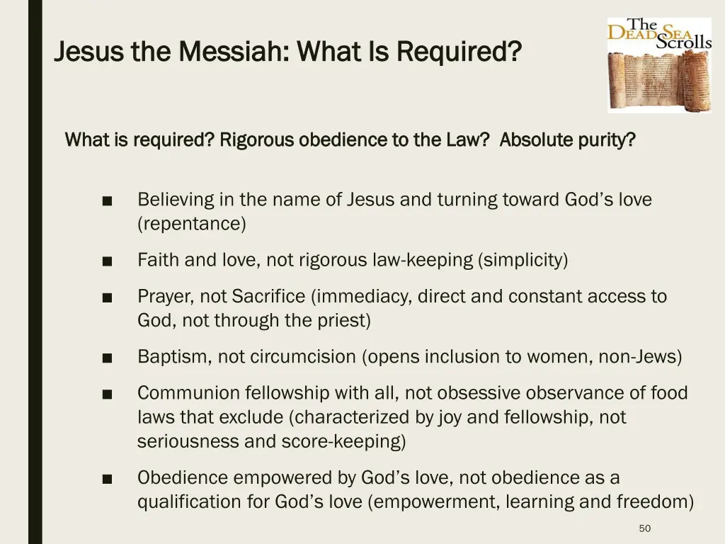 jesus the messiah what is required jesus